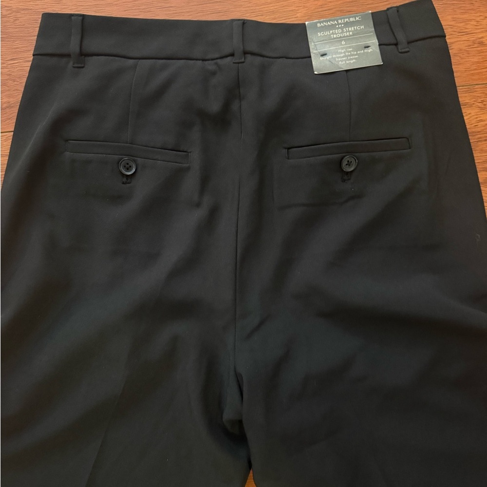 Banana Republic Sculpted Stretch Work Pants (6) NWT - BLACK